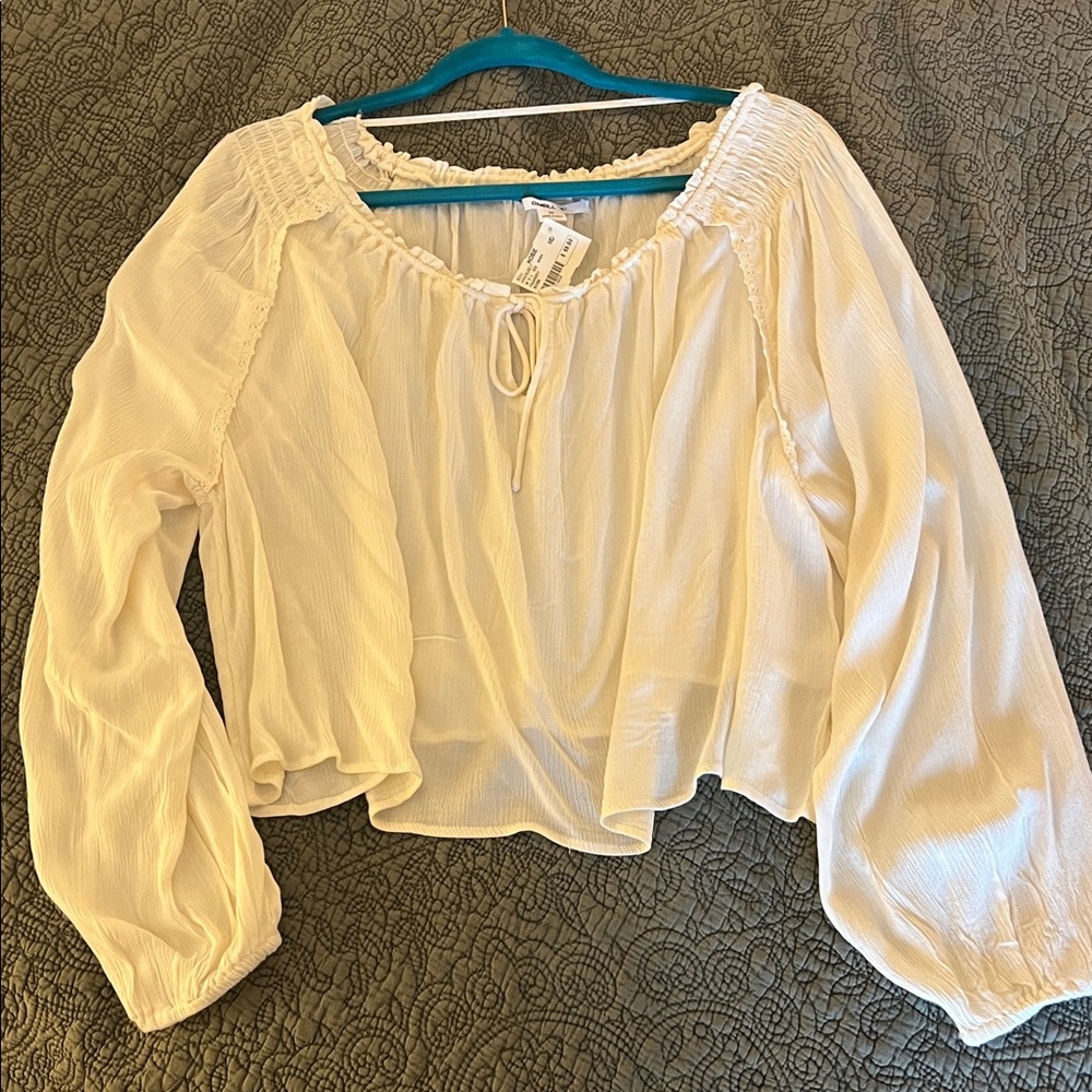 O’Neill Women's White Cream Blouse M NWT River Hobie Shirt Top